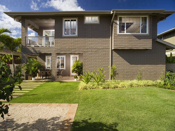 Rear Exterior of Traditional Home