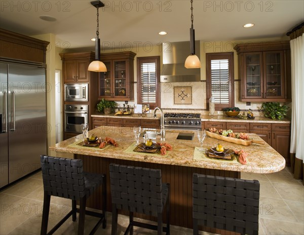 Contemporary Kitchen with Island