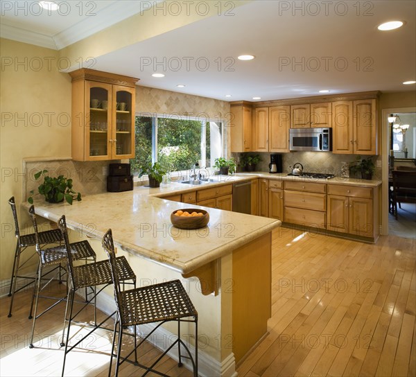 Traditional Kitchen with Hardwood Floors