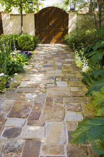 Stone Path to Wood  Gate