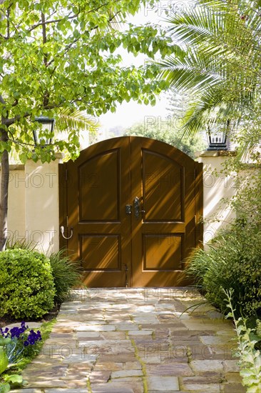 Stone Path to Wood  Gate