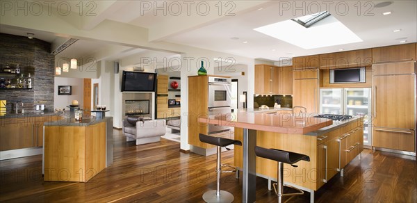 Modern Kitchen with Hardwood Floors