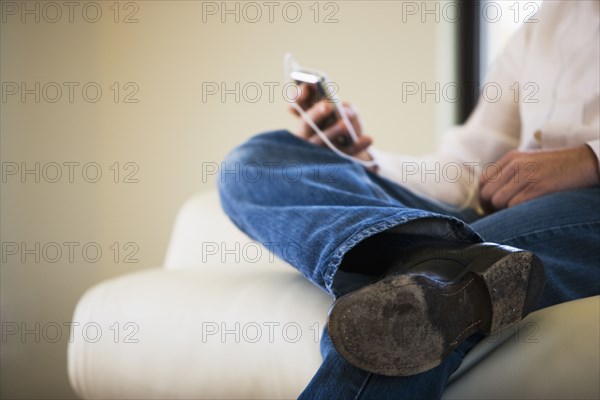 Man Listening to MP3 Player
