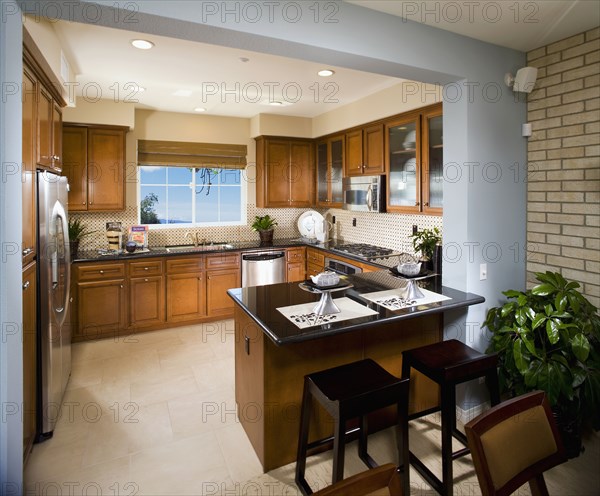 Interior of contemporary kitchen