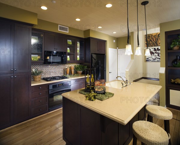 Interior of contemporary kitchen