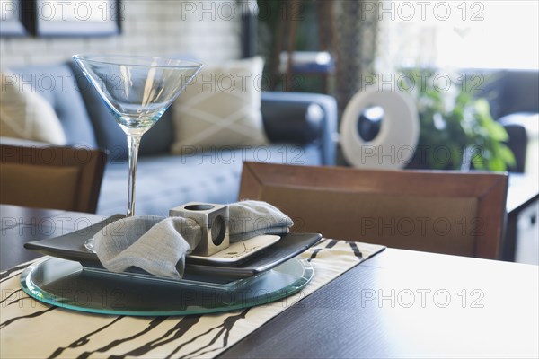 Detail of place setting with plates