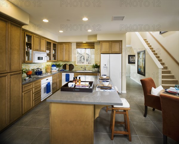 Interior of contemporary kitchen