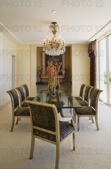 Interior of traditional dining room