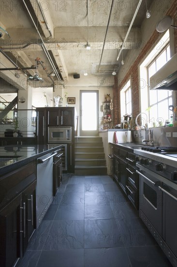 Vignette of modern kitchen.