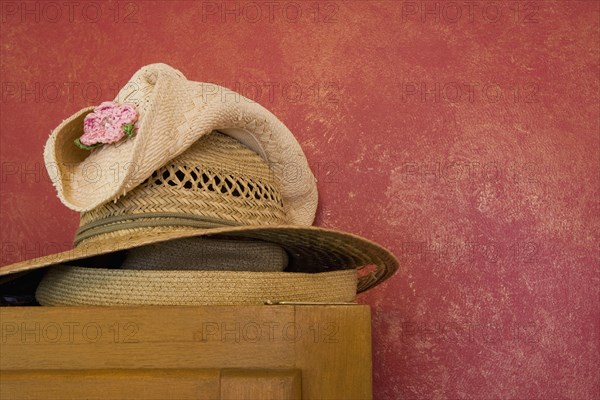 Stack of hats.