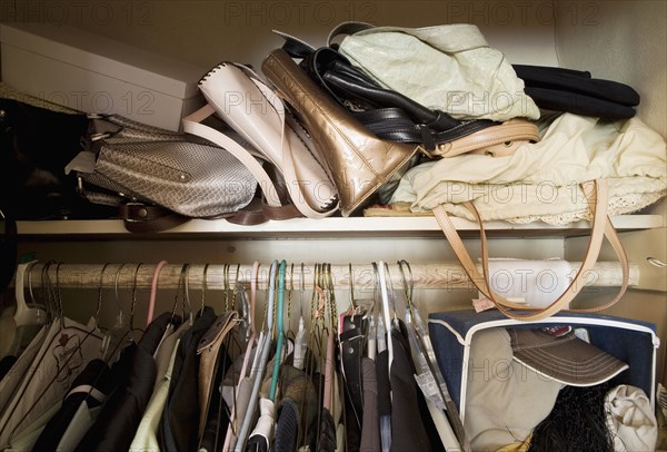 Detail of packed closet.