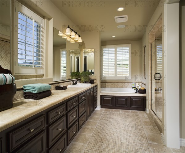 Interior of a contemporary bathroom