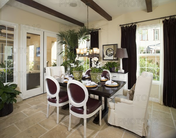 Interior of a traditional dining room