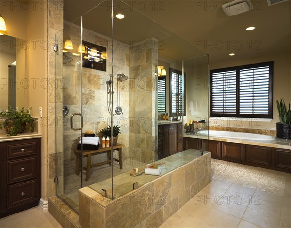 Interior of contemporary bathroom