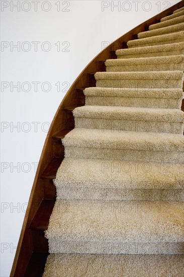 Detail of curved staircase.