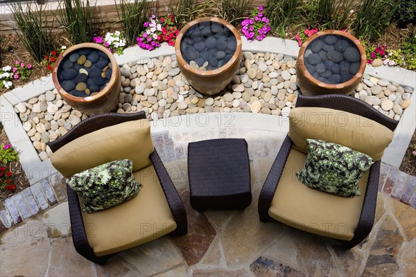 Outside patio seating area.