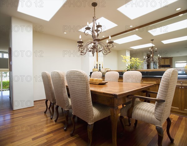 Interior of a traditional dining room