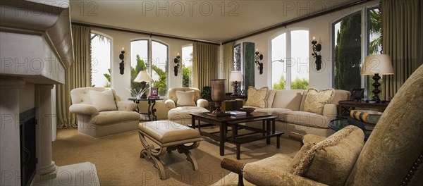 Interior of a traditional living room