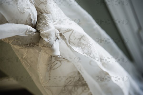 Detail embroidered sheer curtains