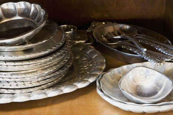 Stack of Vintage sterling silver dishes