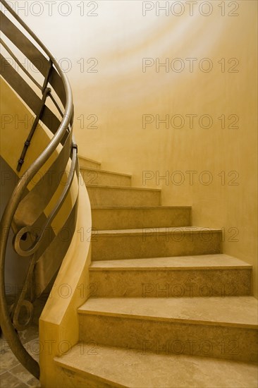 Upward spiraling staircase