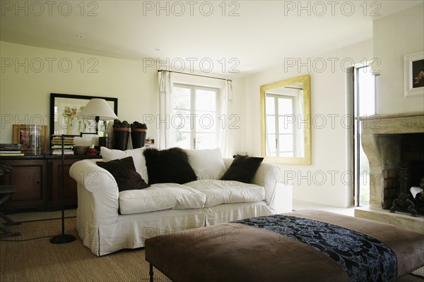 Comfy couch in living room