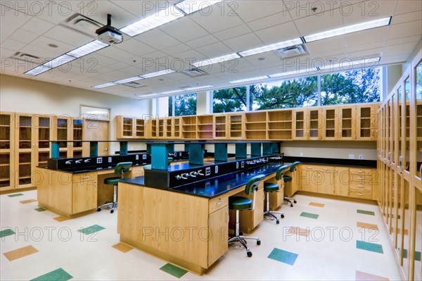 Science lab classroom at college