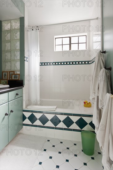 Traditional tiled bathroom