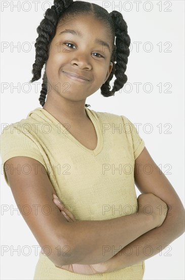 African girl with arms crossed