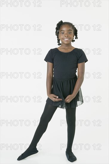 African girl in ballet outfit