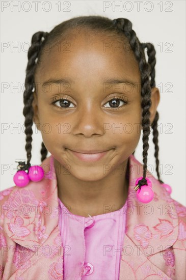 Close up of African girl smiling