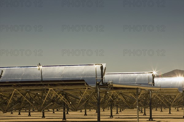 Solar panels in desert