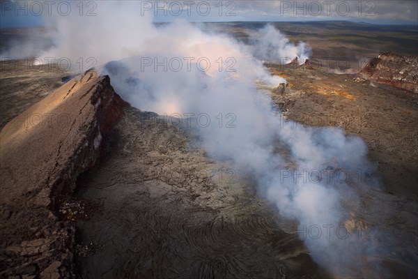 Volcano letting off steam