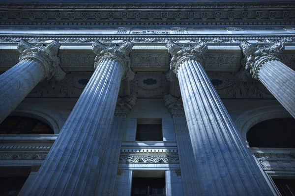 Low angle view of columned building