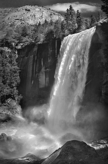 Waterfall and rocky river