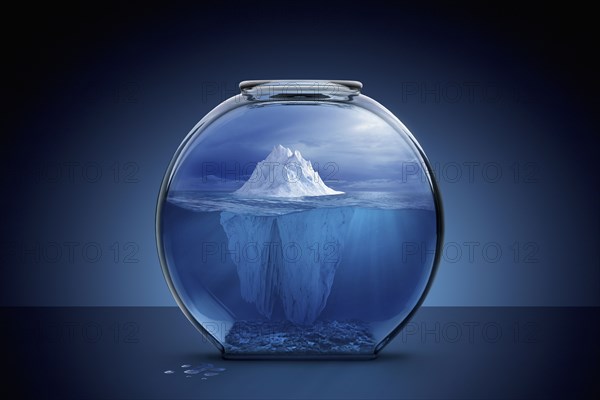 Glacier in fishbowl