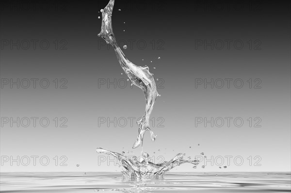 Water stream splashing into pool