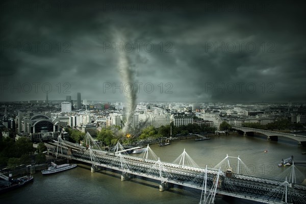 Tornado rolling through London