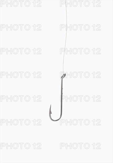 Close up of dangling fishing hook
