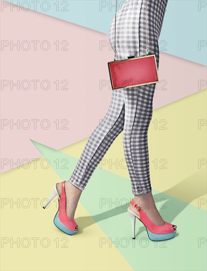 Woman wearing high heels and pants