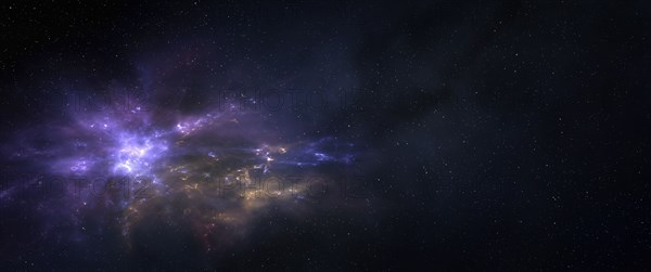 Galaxy in outer space