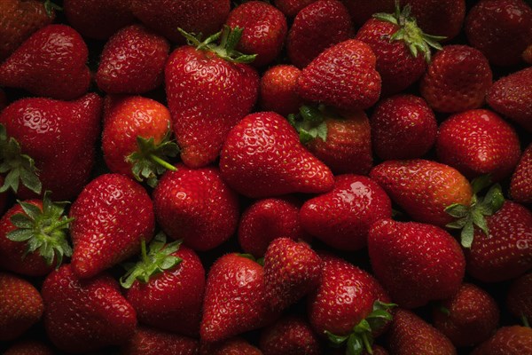 Pile of fresh strawberries