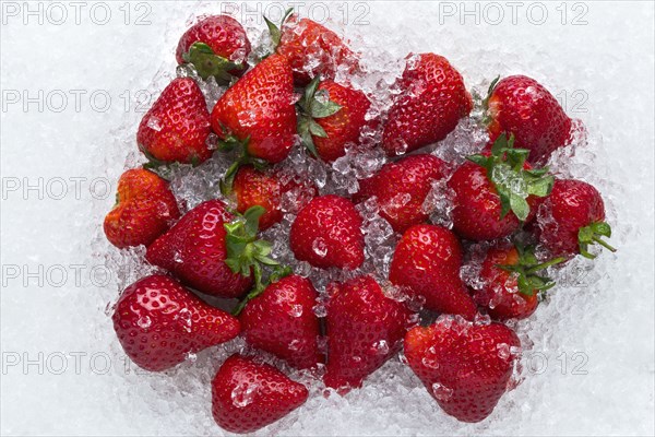 Strawberries on ice