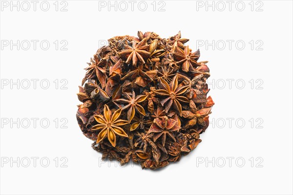 Pile of brown seasoning in shape of a circle