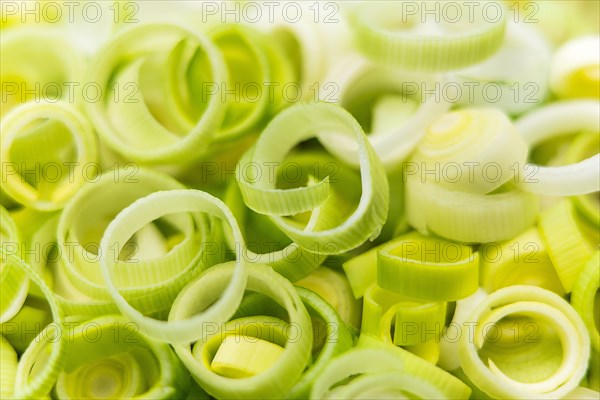 Pile of fresh raw onion rings