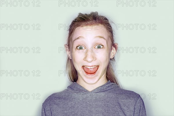 Portrait of happy Caucasian girl