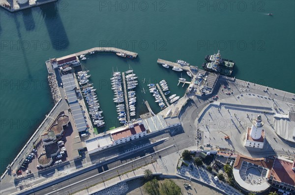 Aerial view of Spanish marina