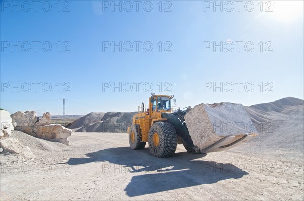 60-ton front end loader in marble quarry