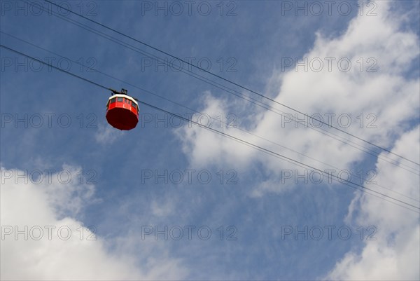 Spain Barcelona cable car low angle view