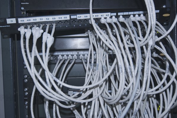 Computer cables close-up